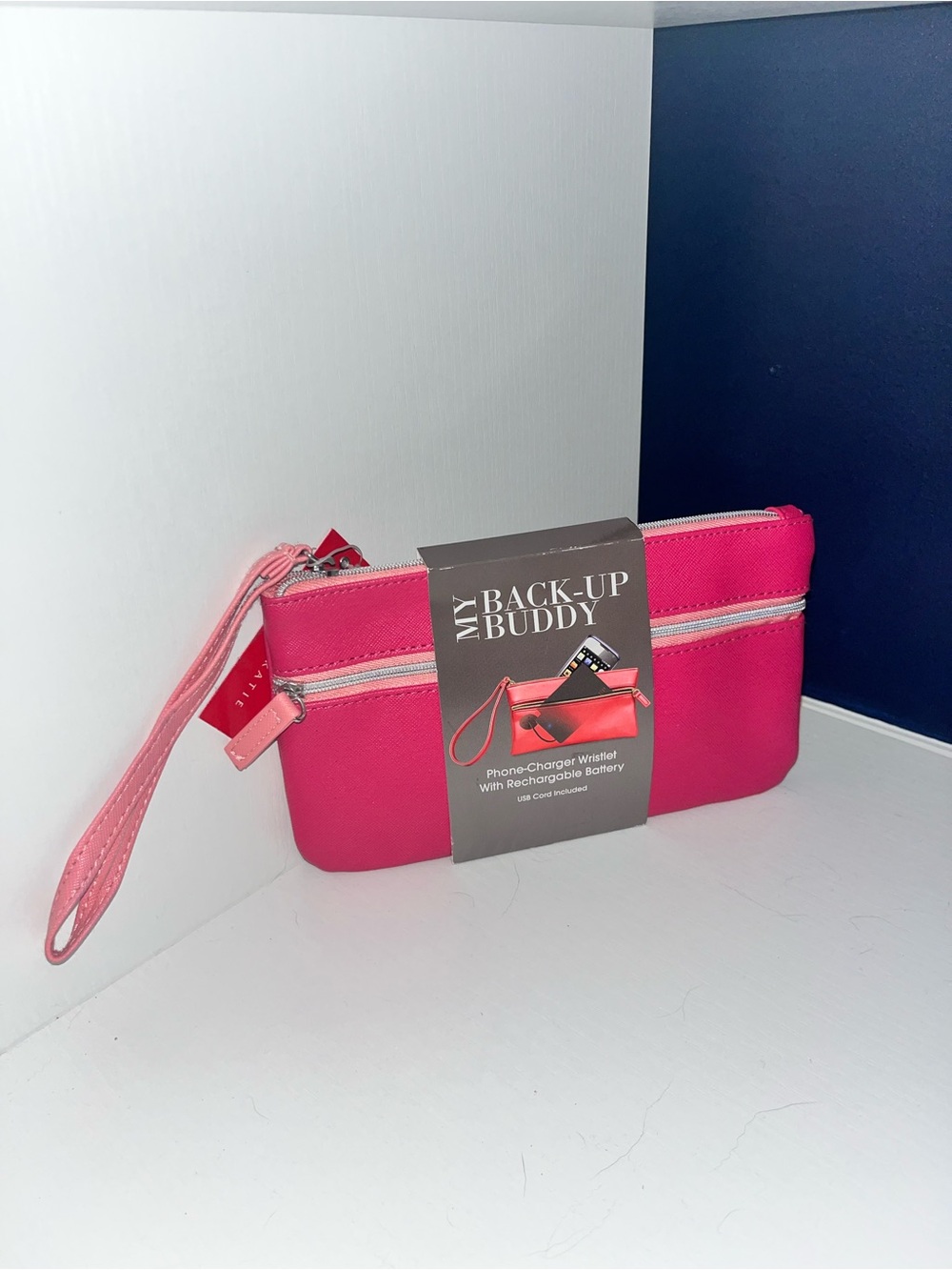 Kelly & Katie Pink Charging Wristlet with Strap